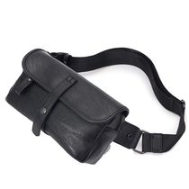 Leather men bag horizontal square flap with running bag chest bag crossbody cash register boss mobile phone change cigarette bag