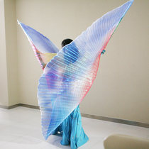 Belly Dance Golden Wings Props 3 Color Magic Wings Adult Performance Wings Dance Clothing 360 Degree Color Wings