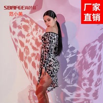 Shang Bafei Latin dance clothes New 2020 autumn and winter practice clothes sexy dress set female adult strapless black