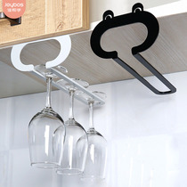 Red wine cup holder upside down household hanging shelf wine cabinet creative light luxury non-perforated hanging cup holder tall cup holder