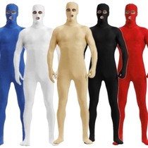 Mens Lycra open-eyed jumpsuit Japanese Zentai stage performance clothing High-stretch all-inclusive tight jumpsuit