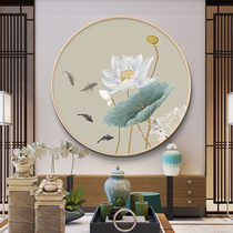 2021 New Cross small pieces embroidered living room hand-made thread embroidery Lotus koi embroidery bedroom full embroidery 2020