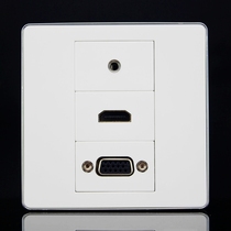 Silver edge 86 type VGA mother to mother direct plug HDMI HD straight plug 3 5 headphones audio solder-Free Socket panel