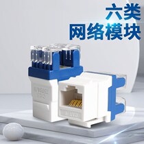 Type 6 module AMP cat6 computer socket network cable port panel information socket 180 degree gigabit network