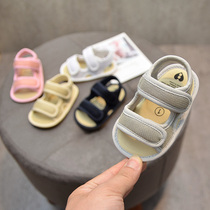 Summer baby sandals mesh 3-6-8-12 months baby walker shoes anti-fall men and women soft sole non-slip 0-1 years old