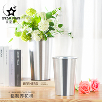Aluminum flower bucket Wrought iron flower bucket Metal flower tube Flowers small iron bucket vase stall flower arrangement Flower shop special