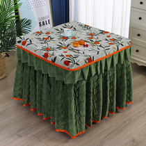 Winter fire table cover mahjong machine tablecloth cover 80x80 square electric stove cover baking fire cover thickened New