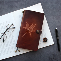 Graduation gift antique leather notebook Retro Diary TN hand account cowhide travel this gift customization