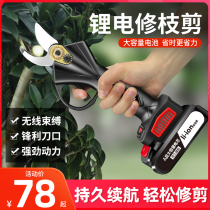 Electric scissors Fruit tree rechargeable pruning shears Strong garden gardening shears branches Lithium high altitude thick branch electric scissors