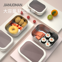 South Korean student heat preservation and anti-scalding lunch box 304 stainless steel microwave oven heating childrens office workers lunch box