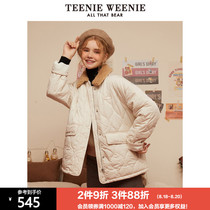  TeenieWeenie bear short wool collar cotton clothing female small jacket female autumn and winter female new year female