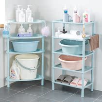 Bathroom shelf Toilet basin rack Toilet toilet Plastic storage shelf Multi-layer tripod Floor-standing
