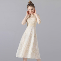 Evening Dress Lady 2022 New Temperament Elegant Dinner Dress Superior Lace Bright Pieces Small Gown That Can Normally Be Worn