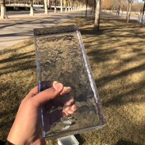 Solid glass brick transparent square crystal brick Rippled Brick Toilet Partition Wall Euphotic radiopaque large block
