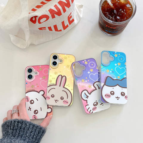 Girls Chiikawa Hachiware Usagi Gradient iPhone Case