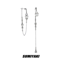 SUMIYAKI original pearl long tassel earrings female niche design sense exaggerated earrings new ins drop earrings