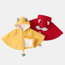 Korean baby cloak cloak autumn and winter out toddler coat spring thickened plus velvet mens baby shawl
