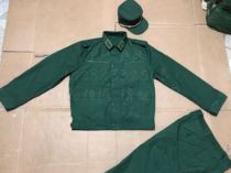 Old Stock 01 Olive Green Summer Workwear 01 Olive Green Workwear Suit With Flow Water Number Pure Copper Buckle Fidelity