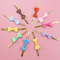 Color bow tie silk toast bread sealing tie handmade cute starry sky lollipop DIY Polka dot tie silk