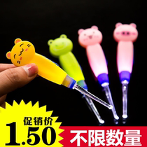 Cartoon luminous ear spoon baby baby child ear spoon night fluorescent with lamp ear spoon