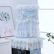 Embroidered water dispenser cover dust cover household living room water dispenser set Modern simple lace two-piece bucket set