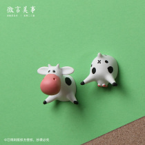 Cartoon cute animal cow pin Cork Plank felt board decoration nail personality creative magnet magnet tile