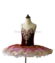 2019 New Ballet parquita performance costume adult children nine-layer gauze velvet lace plate skirt