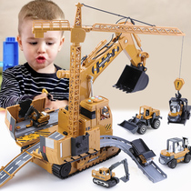 Childrens grab machine engineering car series toy car set all kinds of cars large and large type of car excavator excavator