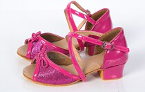 Childrens dance shoes Womens Latin dance shoes Performance performance stage shoes Girls gold silver white