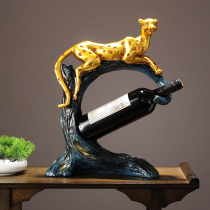 New Chinese Leopard Red Wine Rack Ornaments Creative Home Dining Desktop Wine Bottle Rack Living Room Porch Wine Cabinet Decoration
