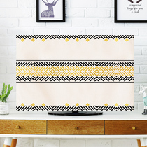 Nordic TV Hood dust cover hanging fabric 55 inch TV dust cover cloth household cotton and linen TV set
