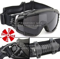 American Style SI Ballistic Goggle Fan Defogging Goggles Tactical Goggles Cycling Sports Goggles Black
