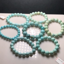 Hubei natural ore high porcelain turquoise round bead bracelet hand string loose beads small accessories men and women clearance