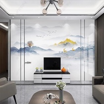 Customize bright light specular elk wood-wood fiber integrated TV background wall panel Living room Bedroom Landscape Painting Fiberboard