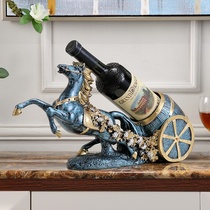 Gift wine glass creative grape red wine rack ornaments carriage home vintage bottle decoration new room living room European decoration