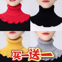 Thickened fake collar neck guard new warm collar female high collar knitted wool collar autumn and winter collar sleeve