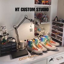 HT sneakers custom AJAF air force pure white converse graffiti change color to map custom couple gifts hand-painted shoes DIY