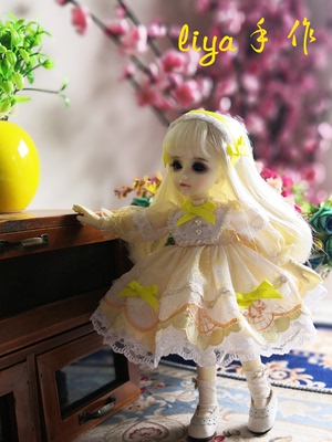 taobao agent Liya hand work [afternoon tea] 1/6bjd doll clothes skirt sweet, cute small dress dress