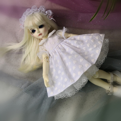 taobao agent Liya hand -made baby clothes love 1/6 points bjd baby clothes sweet and cute dress small skirt dress