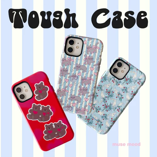 [Группа покупка/не точки] Корейский агент по закупкам Musemood Cat Bear Strawberry Ins Retro Style Case Case Two-In-One All-включение фильма Shell