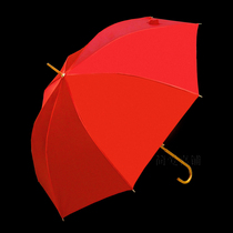  Red umbrella Wedding wedding with red umbrella Bride goes out to get married Festive lace long handle aluminum alloy retro Chinese style