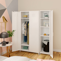 Nordic small apartment iron Iron childrens wardrobe Net Red live room home bedroom rental room steel small wardrobe
