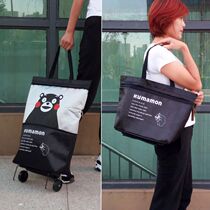 Portable wheel bag Household foldable tote bag Shopping cart with wheels Travel bag Grocery shopping cart Small pull cart Lightweight