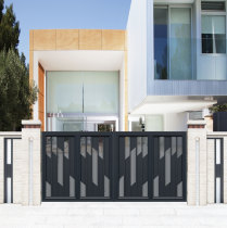 Jinfu Wanjia new modern villa courtyard gate yard door aluminum alloy double open door translation folding open door