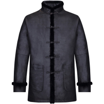 Chinese-style buckle fragrant cloud yarn Tang suit male middle-aged and elderly cotton jacket mink winter plus cotton padded padded jacket Chinese style jacket