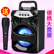 Wireless Bluetooth speaker colorful light mini audio steel cannon portable overweight subwoofer