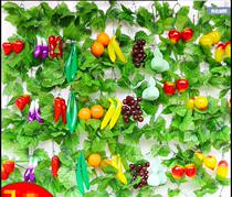 Vine fake flower gourd plant green plant decoration vine leaf living room wall hanging fruit rattan shop wall hanging flower Vine