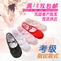  Ballet childrens soft-soled dance shoes childrens cat scratch shoes with leather head practice shoes adult soft-soled pointe shoes dance shoes