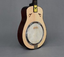Waist-shaped gourd-shaped sheepskin Qinqin three-string musical instrument send piano bag send string paddles 