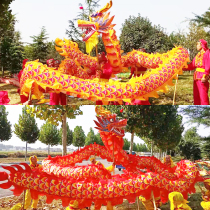 Dragon dance props Dragon National Standard Dragon high quality density silk cloth dragon steel wire dragon full Dragon special dance lion dance lion
